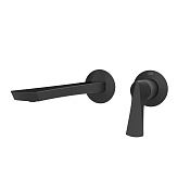 Gessi Ventaglio Внешняя часть настенного смесителя, излив 21 см, цвет: matte black 72088#299