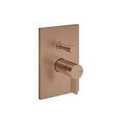 Gessi Inverso Rigato Встраиваемый смеситель для ванны и душа, цвет: copper brushed PVD 73579#708