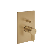 Gessi Inverso Rigato Встраиваемый смеситель для ванны и душа, цвет: warm bronze brushed PVD 73579#726