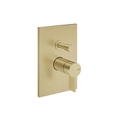 Gessi Inverso Rigato Встраиваемый смеситель для ванны и душа, цвет: brushed brass  PVD 73579#727