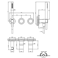 Gessi Habito Смеситель для душа настенный, встраиваемый, цвет: chrome 70038#031