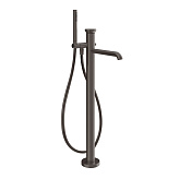 Gessi Origini Смеситель для ванны напольный, излив 94.8 см, цвет: black metal brushed PVD 66028#707