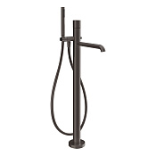 Gessi Habito Смеситель для ванны напольный, излив 78.7 см, цвет: black metal brushed PVD 70628#707