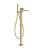 Gessi Inverso Diamantato Смеситель напольный с душевым набором, цвет: brushed brass PVD 73628#727