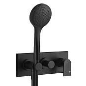 Gessi Emporio Via manzoni Смеситель для душа встраиваемый, цвет: matte black 44900#299