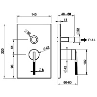 Gessi Ingranaggio Смеситель для душа встраиваемый, цвет: matte black 63577#299