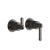 Gessi Venti20 Смеситель для душа встр., на 2 потребителя, внеш. часть, цвет: black metal brushed PVD 65038#707