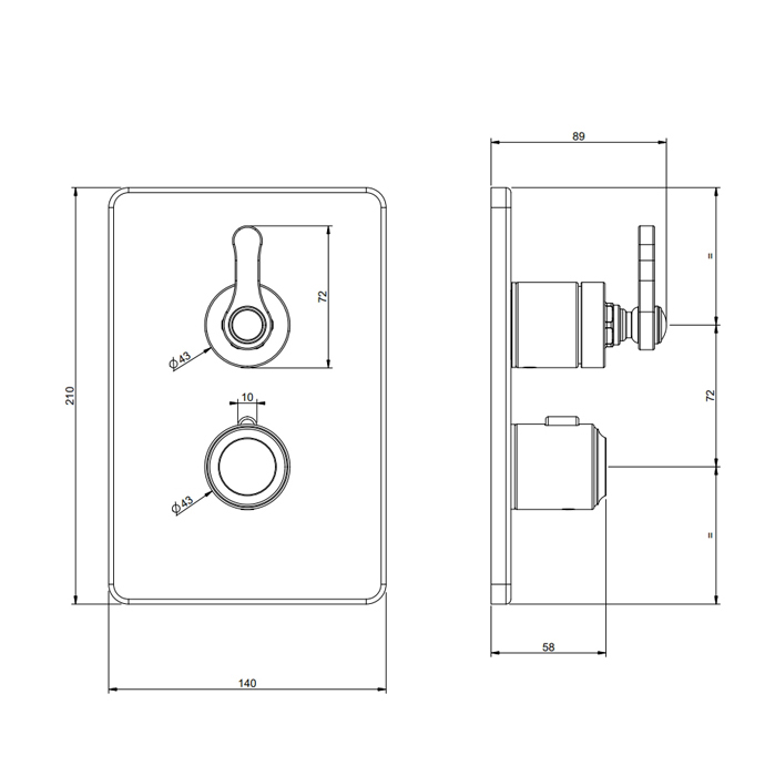 Gessi Venti20 Смеситель для душа термостатический, цвет: antique brass 65135#713