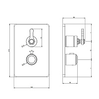 Gessi Venti20 Смеситель для душа термостатический, цвет: antique brass 65135#713