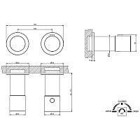 Gessi Habito Смеситель для душа термостатический, встраиваемый цвет: chrome 70034#031