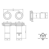 Gessi Habito Смеситель для душа термостатический, встраиваемый цвет: chrome 70036#031
