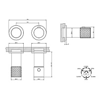Gessi Habito Смеситель для душа термостатический, встраиваемый цвет: chrome 70136#031