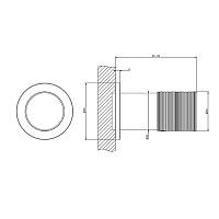 Gessi Habito Смеситель для душа на 1 потребитель, встраиваемый, внешняя часть, цвет: chrome 70399#031