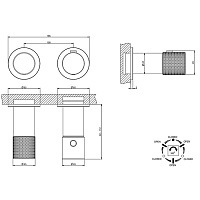 Gessi Habito Смеситель для душа термостатический, встраиваемый цвет: chrome 70436#031