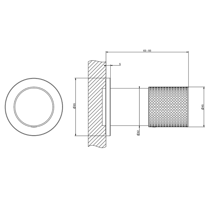 Gessi Habito Смеситель для душа на 1 потребитель, встраиваемый, внешняя часть, цвет: chrome 70499#031