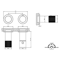Gessi Habito Смеситель для душа термостатический на 2 потребителя, встр., внешняя часть, цвет:chrome 70634#031