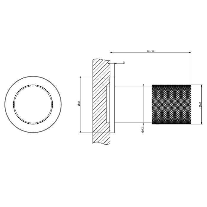 Gessi Habito Смеситель для душа на 1 потребитель, встраиваемый, внешняя часть, цвет: chrome 70699#031
