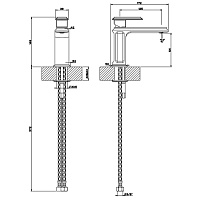 Gessi Eleganza Смеситель для раковины, без донного клапана, длина излива 12,5см, цвет: antique brass 46002#713