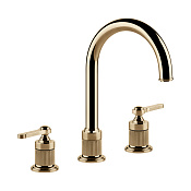 Gessi Venti20 Смеситель для раковины на 3 отв., высота излива 16.8 см, цвет: warm bronze PVD 65016#735