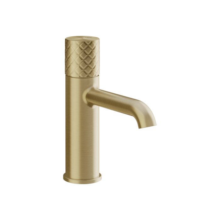 Gessi Habito Смеситель для раковины, без д/к, длина излива 13,1 см, цвет: brushed brass PVD 70102#727