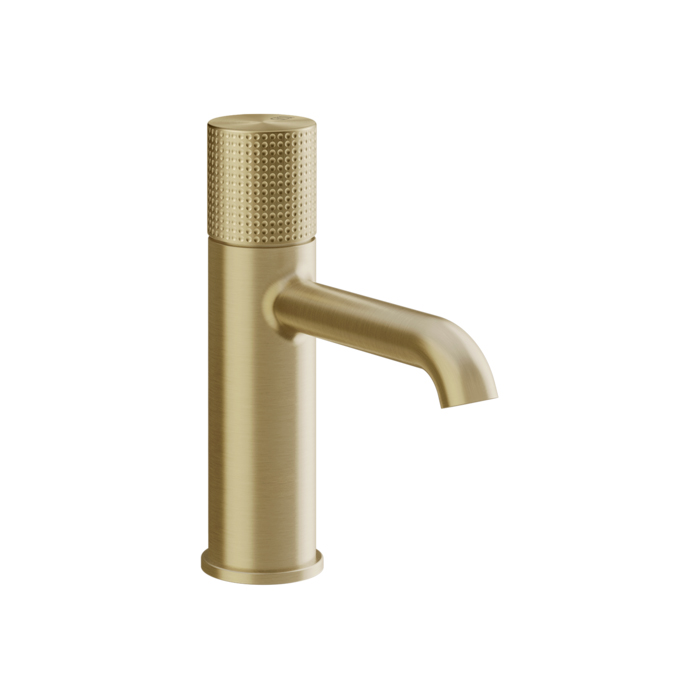 Gessi Habito Смеситель для раковины, без д/к, длина излива 13,1 см, цвет: brushed brass PVD 70402#727