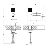 Gessi Habito Смеситель для раковины, без д/к, длина излива 13,1 см, цвет: finox brushed nickel 70502#149