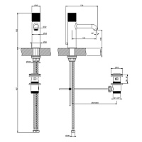 Gessi Habito Смеситель для раковины, с донным клапаном, длина излива 13,1 см, цвет: black metal PVD 70601#706