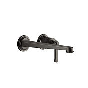 Gessi Venti20 Смеситель для раковины встраиваемый, внешняя часть, цвет: black metal brushed PVD 65088#707