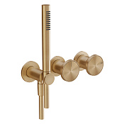 Gessi Origini Смеситель для раковины встраиваемый, внешняя часть, цвет: warm bronze brushed PVD 66036#726