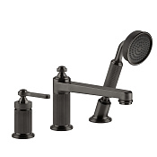 Gessi Venti20 Смеситель на борт ванны на 3 отв., цвет: black metal brushed PVD 65037#707