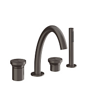 Gessi Origini Смеситель на борт ванны на 4 отв., цвет: black metal brushed PVD 66037#707