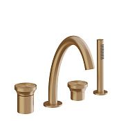 Gessi Origini Смеситель на борт ванны на 4 отв., цвет: warm bronze brushed PVD 66037#726