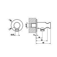 Gessi Ingranaggio Держатель для душа, цвет: brushed brass  PVD 63461#727