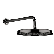 Gessi Venti20 Верхний душ 32.8 см, настенный кронштейн 19.5 см, цвет: black metal  PVD 65149#706