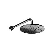 Gessi Origini Верхний душ 25 см, настенный кронштейн 15.5 см, цвет: black metal  PVD 66148#706