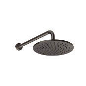 Gessi Origini Верхний душ 25 см, настенный кронштейн 15.5 см, цвет: black metal brushed PVD 66148#707