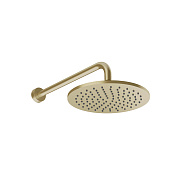 Gessi Origini Верхний душ 25 см, настенный кронштейн 15.5 см, цвет: brushed brass  PVD 66148#727