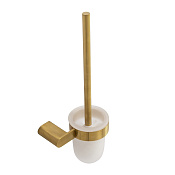 Cezares Stylus Ершик для унитаза подвесной, колба из матового стекла, цвет: золото брашированное STYLUS-TBS-V-BORO
