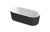 Cezares Metauro Ванна акриловая отдельностоящая 180x80 см, цвет: внутри белый, снаружи матов. черный METAURO-INT-Central-180-80-60-B-W-MATT
