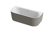 Cezares Metauro Ванна акриловая пристенная 180x80 см, цвет: внутри белый мат., снаружи серый матовый METAURO-INT-Wall-180-80-60-G-W-MATT