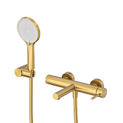 Cezares Relax Смеситель для ванны с душ. наб.- ручной душ, шланг, держ., цвет: брашированное золото RELAX-VD-BORO