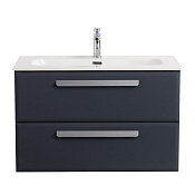 Cezares Eco Тумба под раковину подвесная 80x45,7x50h см, цвет: grafito ECO-CER-N-800-2C-SO-GR-P