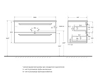 Cezares Eco Тумба под раковину подвесная 100x45,7x50h см, цвет: альпака брашированная ECO-CER-N-1000-2C-SO-AS-P