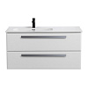 Cezares Eco Тумба под раковину подвесная 100x45,7x50h см, цвет: bianco lucido ECO-CER-N-1000-2C-SO-BL-L