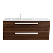 Cezares Eco Тумба под раковину подвесная 120x45,7x50h см, цвет: орех шоколад софт ECO-CER-N-1200-2C-SO-NCS-P-L
