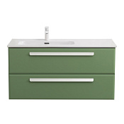 Cezares Eco Тумба под раковину подвесная 100x45,7x50h см, цвет: фисташковый софт ECO-CER-N-1000-2C-SO-PS-P-L