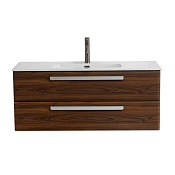 Cezares Eco Тумба под раковину подвесная 120x45,7x50h см, цвет: орех шоколад софт ECO-CER-N-1200-2C-SO-NCS-P