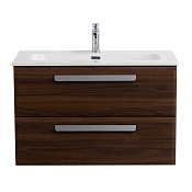 Cezares Eco Тумба под раковину подвесная 80x45,7x50h см, цвет: орех шоколад софт ECO-CER-N-800-2C-SO-NCS-P