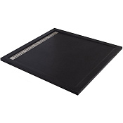 Cezares Tray Душевой поддон из искусственного камня 100x100x3h см, цвет: черный матовый TRAY-AS-A-100-30-NERO