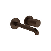 Gessi Habito Смеситель для раковины настенный, излив - 20.1 см, цвет: dark bronze 70688#845